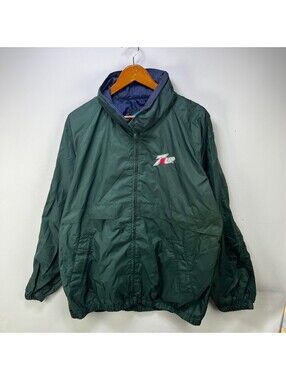 Vintage 90s 7UP Logo Full Zip Nylon Windbreaker Jacket XL